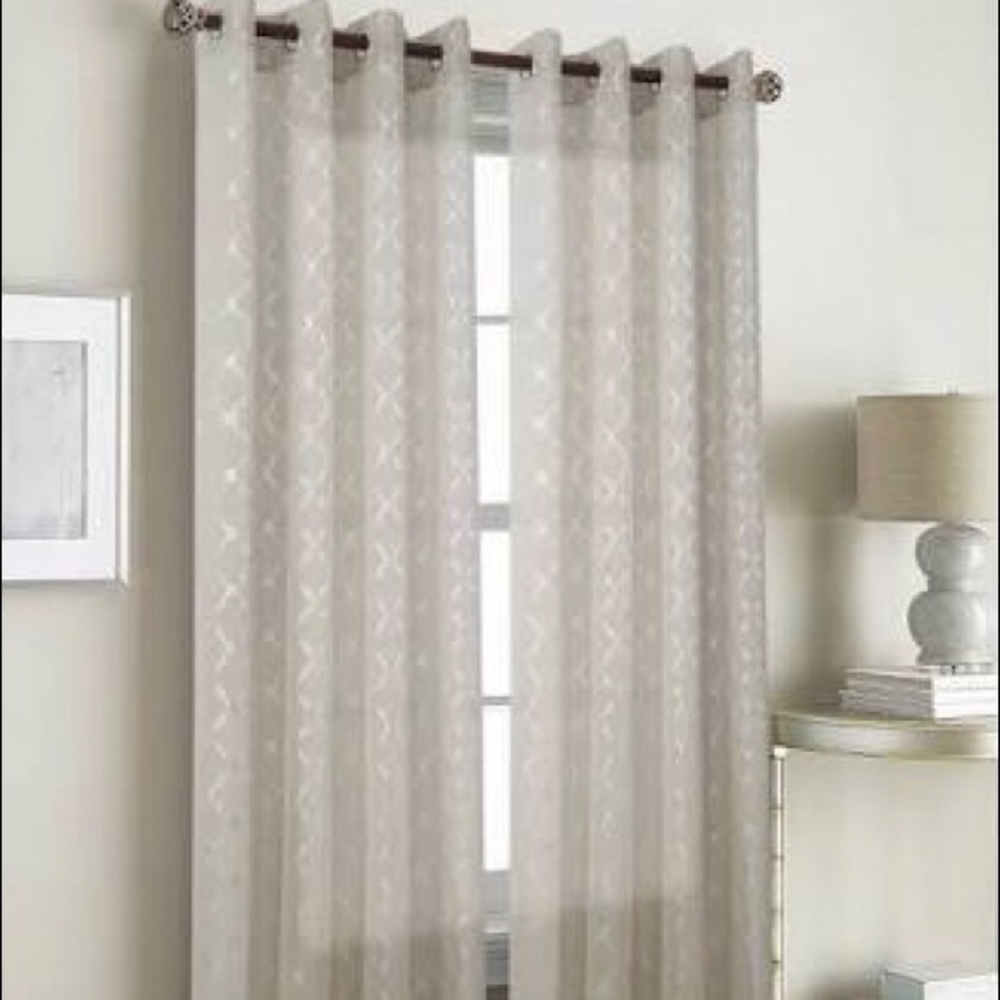 Taupe Grommet Window Curtain
